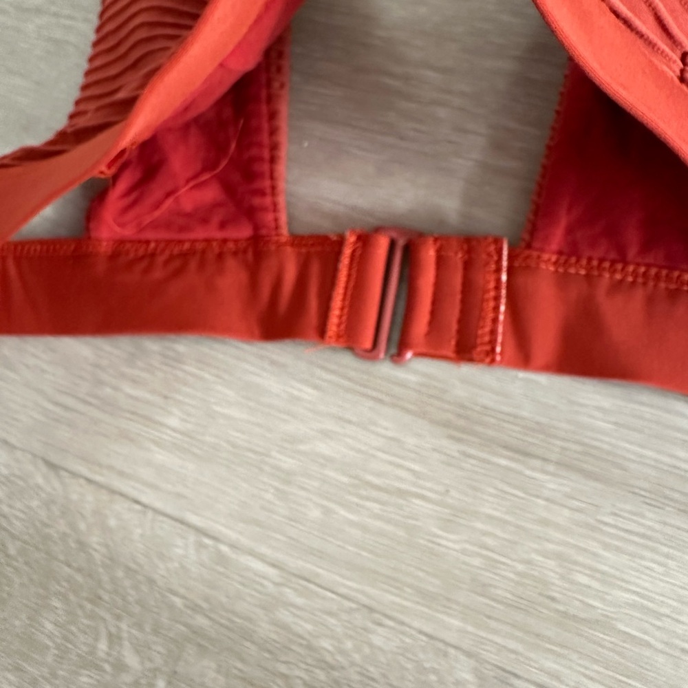 Textured Ribbed Rust Bikini Bralette - Picture 4 of 8